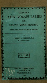 Selected Latin vocabularies for reading_cover