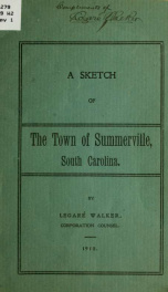 A sketch of the town of Summerville, South Carolina_cover