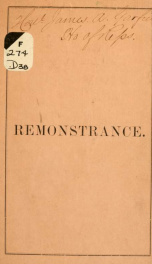 The respectful remonstrance, on behalf of the white people of South Carolina, against the constitution of the late Convention of that state, now submitted to Congress for ratification_cover