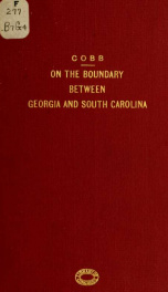 Governor Cobb to Governor Means on the boundary between Georgia and South Carolina_cover