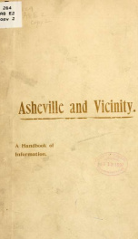 Asheville and vicinity, a handbook of information_cover