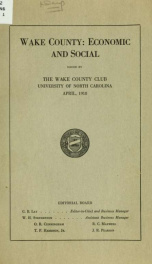 Wake county: economic and social_cover