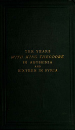 The autobiography of Theophilus Waldmeier, missionary: being an account of ten years' life in Abyssinia; and sixteen years in Syria_cover