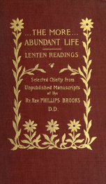 The more abundant life : Lenten readings_cover