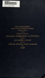 German submarine activities on the Atlantic coast of the United States and Canada_cover