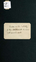 Vindex on the liability of the abolitionists to criminal punishment, and on the duty of the non-slave-holding states to suppress their efforts_cover