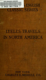 Lyell's travels in North America in the years 1841-2;_cover