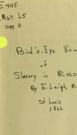 Bird's-eye views of slavery in Missouri_cover