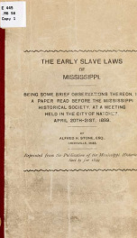 The early slave laws of Mississippi_cover