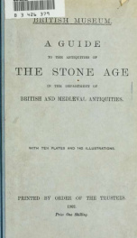 A guide to the antiquities of the stone age in the Department of British and mediæval antiquities_cover