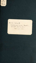 Nebraska and Kansas. Speech of Hon. M. A. [i.e. H.] Nichols, of Ohio, in the House of Representatives, April 5, 1854_cover