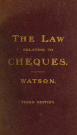 The law relating to cheques_cover