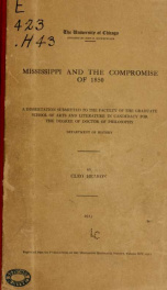 Mississippi and the compromise of 1850_cover