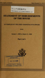 Statement of disbursements of the House Jan-Mar 2006, pt. 2_cover