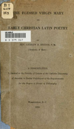 The blessed Virgin Mary in early Christian poetry,_cover