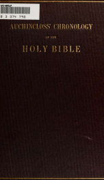 Auchincloss' chronology of the Holy Bible_cover