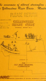The economics of altered streamflow in the Yellowstone River Basin, Montana 1977_cover