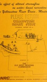 The effect of altered streamflow on water-based recreation in the Yellowstone River Basin, Montana 1977_cover