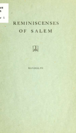 Reminiscences of Salem and its surroundings in pioneer days_cover