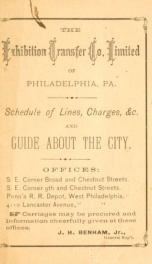 Schedule of lines, charges, &c. and guide about the city .._cover