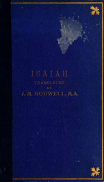 The prophecies of Isaiah : translated from the Hebrew_cover