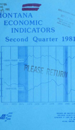 Montana economic indicators 1981 2ND QTR_cover
