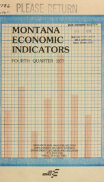 Montana economic indicators 1977 4TH QTR_cover