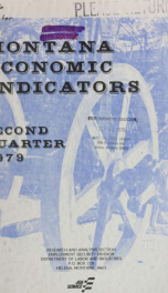 Montana economic indicators 1979 2ND QTR_cover