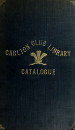 Catalogue of the Library of the Carlton Club, London_cover