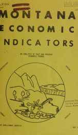 Montana economic indicators 1974 V. 3, NO. 1_cover