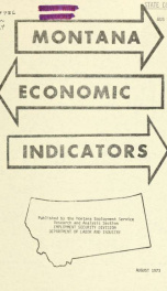 Montana economic indicators 1973 V. 2, NO. 3_cover