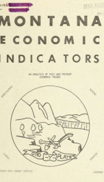 Montana economic indicators 1972 V. 1, NO. 3_cover