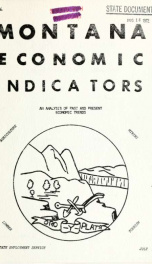 Montana economic indicators 1972 V. 1, NO. 2_cover
