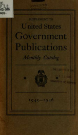 Monthly catalog of United States Government publications 1945-1946 supp._cover