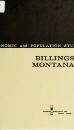 Economic and population study for Billings, Montana 1967_cover