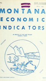 Montana economic indicators 1972 V. 1, NO. 1_cover