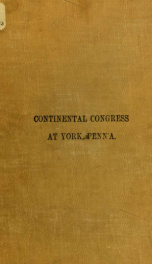 Continental Congress at York, Pennsylvania and York County in the Revolution_cover