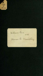 William Penn and Thomas B. Macaulay; being brief observations on the charges made in Mr. Macaulay's History of England_cover