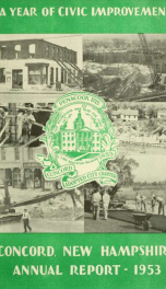 Annual report of the receipts and expenditures of the city of Concord 1953_cover