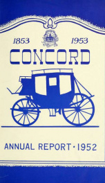 Annual report of the receipts and expenditures of the city of Concord 1952_cover