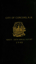 Annual report of the receipts and expenditures of the city of Concord 1948_cover