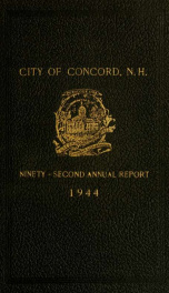 Annual report of the receipts and expenditures of the city of Concord 1944_cover