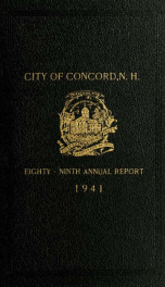 Annual report of the receipts and expenditures of the city of Concord 1941_cover