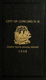 Annual report of the receipts and expenditures of the city of Concord 1938_cover