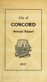 Annual report of the receipts and expenditures of the city of Concord 1937_cover