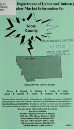 Labor market information for Toole County 1999_cover