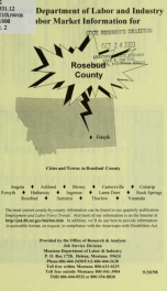 Labor market information for Rosebud County 1998_cover