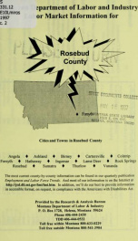 Labor market information for Rosebud County 1997_cover
