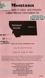 Labor market information for Richland County 2001_cover