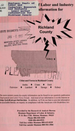 Labor market information for Richland County 1996_cover